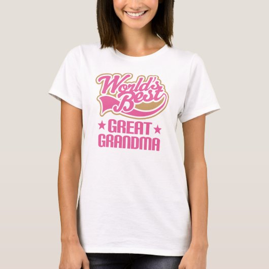 Grootmoeder werelden beste roze t-shirt (Voorkant)