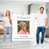 Grootmoeder witte zwarte foto fleece deken