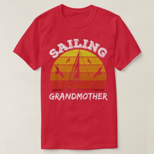 Grootmoeder Zeilboot kapitein Sail Sailor G T-shirt (Design voorkant)