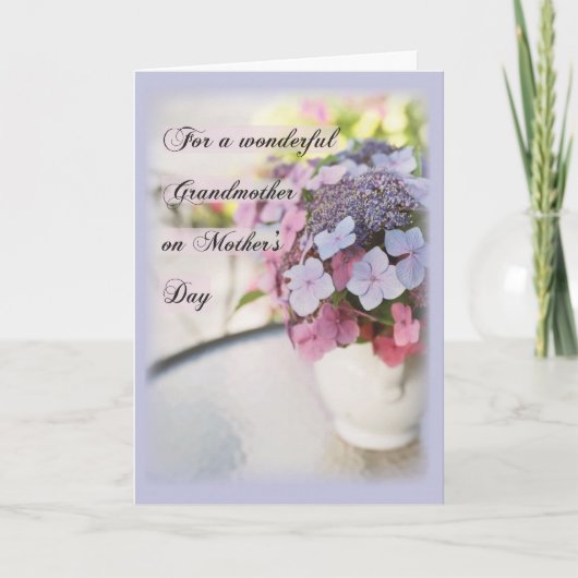 Grootmoederbloem op tafel kaart (Voorkant)