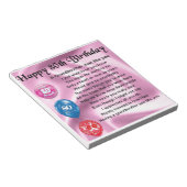 Grootmoedergedicht - 80ste verjaardag notitieblok (Schuin)