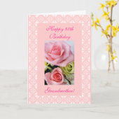 Grootmoeders 80ste (leeftijd) roos kaart (Gele Bloem)