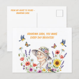 Grootmoeders bloemenWenskaart Briefkaart