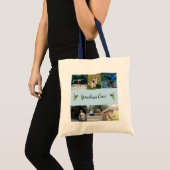 Grootmoeders Crew Custom 6 Photo Grid Rozen, blauw Tote Bag (Voorkant (product))