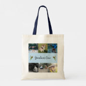 Grootmoeders Crew Custom 6 Photo Grid Rozen, blauw Tote Bag (Achterkant)