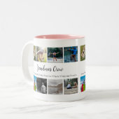 Grootmoeders Crew Custom 8 Photo Grid Tweekleurige Koffiemok (Voorkant links)