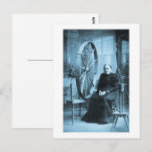 Grootmoeders draaiende wiel Louis Pesha Briefkaart (Voorkant / Achterkant)