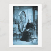 Grootmoeders draaiende wiel Louis Pesha Briefkaart (Voorkant)