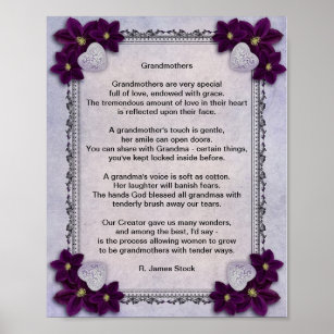 "Grootmoeders" een liefhebbend gedicht op blote po Poster