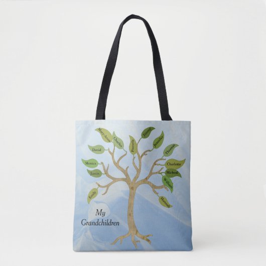 Grootmoeders Familiestructuur Aangepaste Canvas ta Tote Bag (Voorkant)