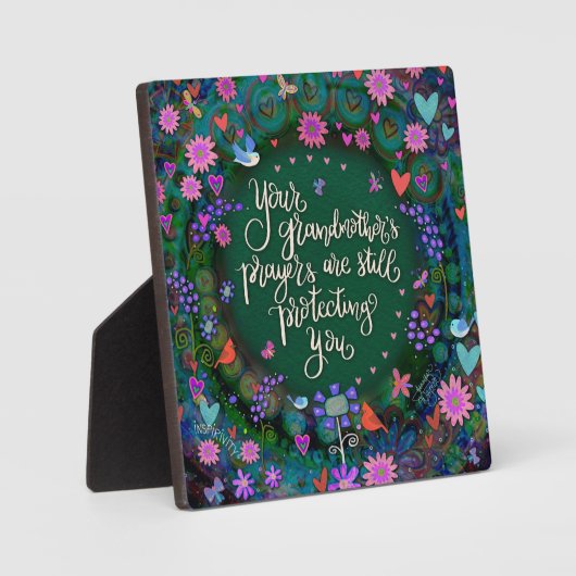 Grootmoeders gebed  Bloemen Inspirerend Fotoplaat (Voorkant)