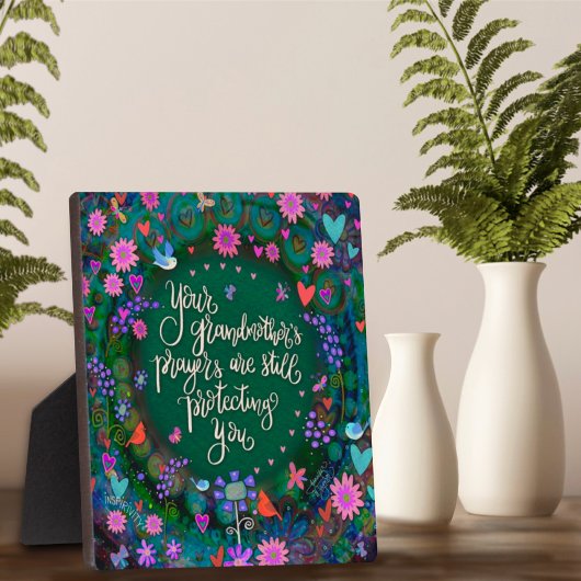 Grootmoeders gebed  Bloemen Inspirerend Fotoplaat