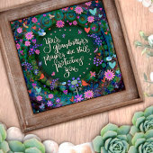 Grootmoeders gebedscitaat Bloemen  Inspirerend Poster