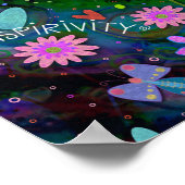 Grootmoeders gebedscitaat Bloemen  Inspirerend Poster (Hoek)