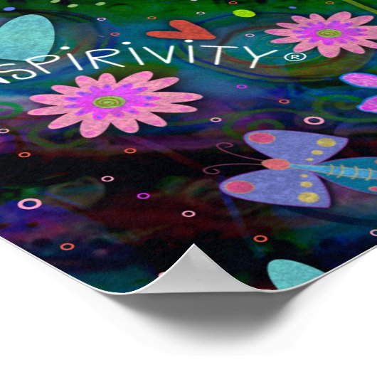 Grootmoeders gebedscitaat Bloemen  Inspirerend Poster (Hoek)