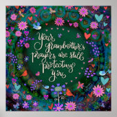 Grootmoeders gebedscitaat Bloemen  Inspirerend Poster (Voorkant)