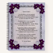 "Grootmoeders" gedicht op een lavendel bloemetjes Notitieboek (Voorkant)
