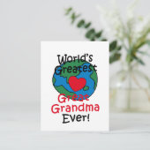 Grootmoeders Hart Is Het Beste Ter Wereld Briefkaart (Staand voorkant)