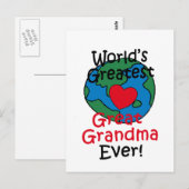 Grootmoeders Hart Is Het Beste Ter Wereld Briefkaart (Voorkant / Achterkant)