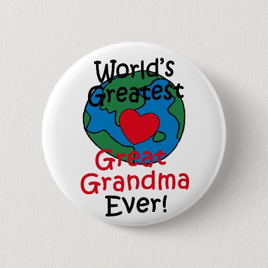 Grootmoeders Hart is het Beste ter Wereld Ronde Button 5,7 Cm (Voorkant)
