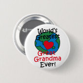 Grootmoeders Hart is het Beste ter Wereld Ronde Button 5,7 Cm (Voorkant /achterkant)