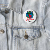 Grootmoeders Hart is het Beste ter Wereld Ronde Button 5,7 Cm (In situ)