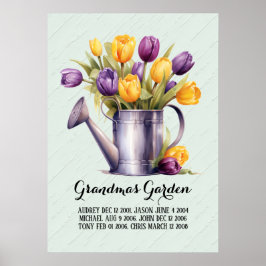 Grootmoeders Hartelijke Tuin Kleinkinderen Poster