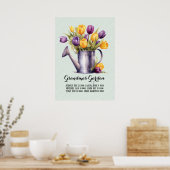 Grootmoeders Hartelijke Tuin Kleinkinderen Poster (Keuken)