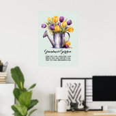Grootmoeders Hartelijke Tuin Kleinkinderen Poster (Thuiskantoor)