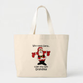 Grootmoeders kersttasje grote tote bag (Voorkant)
