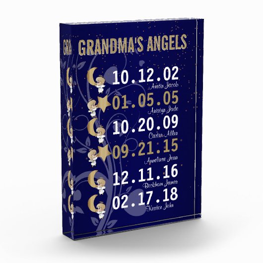 Grootmoeders kleine Angels - 6 kleinkinderen Fotoblokken (Links)