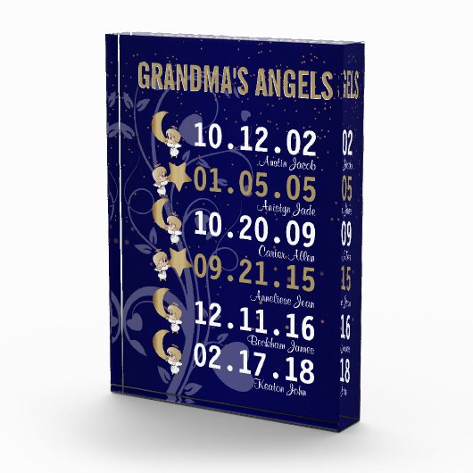 Grootmoeders kleine Angels - 6 kleinkinderen Fotoblokken (Rechts)