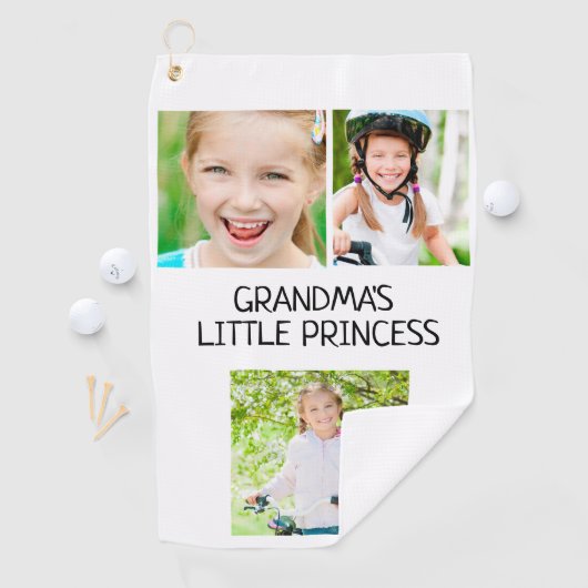 Grootmoeders kleine prinses 3 Fotokleindochter Golfhanddoek (Insitu)