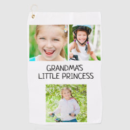Grootmoeders kleine prinses 3 Fotokleindochter Golfhanddoek