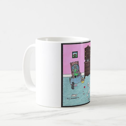 Grootmoeders kleine rokjes koffiemok (Voorkant links)