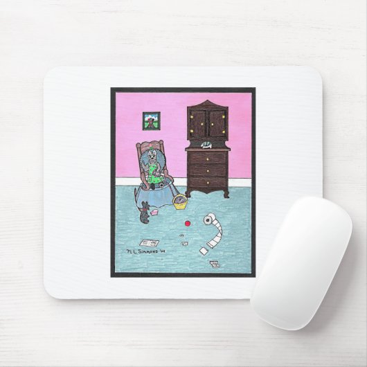 Grootmoeders kleine rokjes muismat (Met muis)