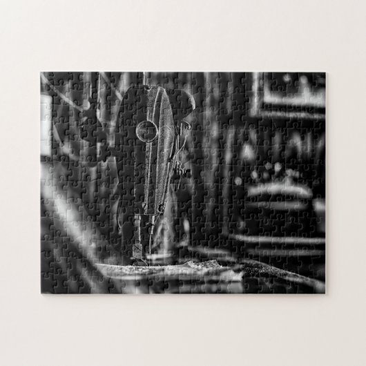 Grootmoeders naaimachine puzzel legpuzzel (Horizontaal)