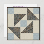 Grootmoeders Puzzle Blues and Grays Kaart (Voorkant / Achterkant)