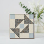 Grootmoeders Puzzle Blues and Grays Kaart (Staand voorkant)