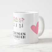 Grootmoeders tuin gepersonaliseerd grootmoeder Gif Grote Koffiekop (Voorkant rechts)