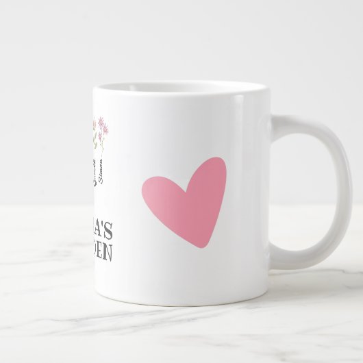 Grootmoeders tuin gepersonaliseerd grootmoeder Gif Grote Koffiekop (Rechts)