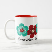 Grootmoeders worden gepromoot naar oma - Blauwgroe Tweekleurige Koffiemok (Links)