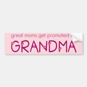 Grootmoeders worden gepromoot naar oma bumpersticker
