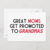 Grootmoeders worden gepromoot naar oma's briefkaart (Voorkant / Achterkant)