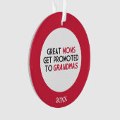 Grootmoeders worden gepromoot naar oma's ornament (voorkant)