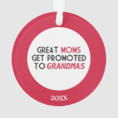 Grootmoeders worden gepromoot naar oma's ornament (achterkant)