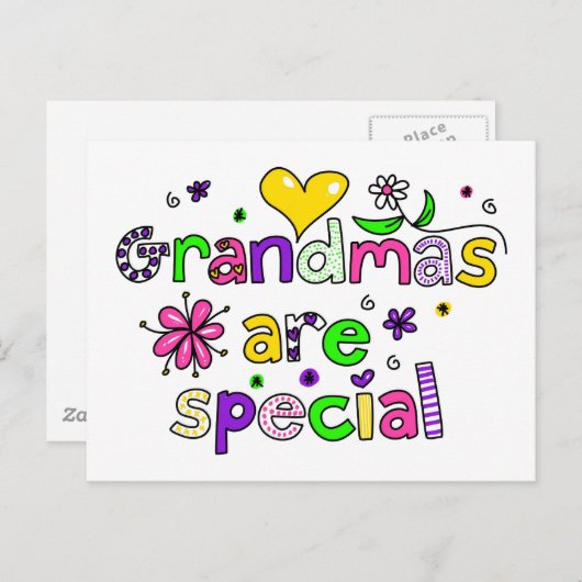 Grootmoeders zijn speciaal briefkaart (Voorkant / Achterkant)