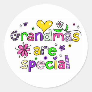 Grootmoeders zijn speciaal ronde sticker