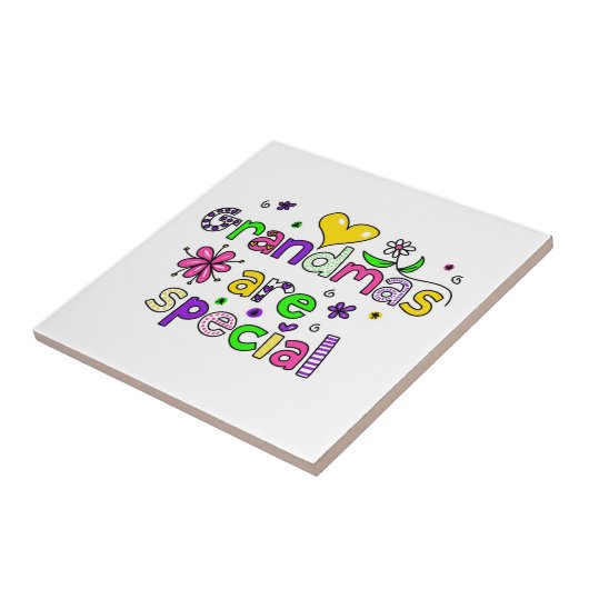 Grootmoeders zijn speciaal tegeltje (Zijkant)