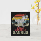 Grootmoedersaurus T Rex Dinosaur Grootmoeder Sauru Kaart (Gele Bloem)